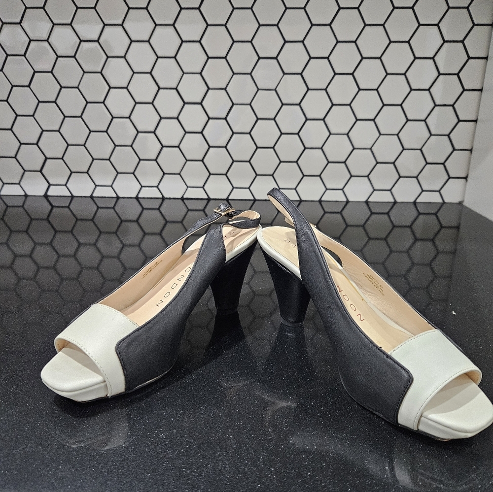 Sacha London Two-Tone Slingback Heels